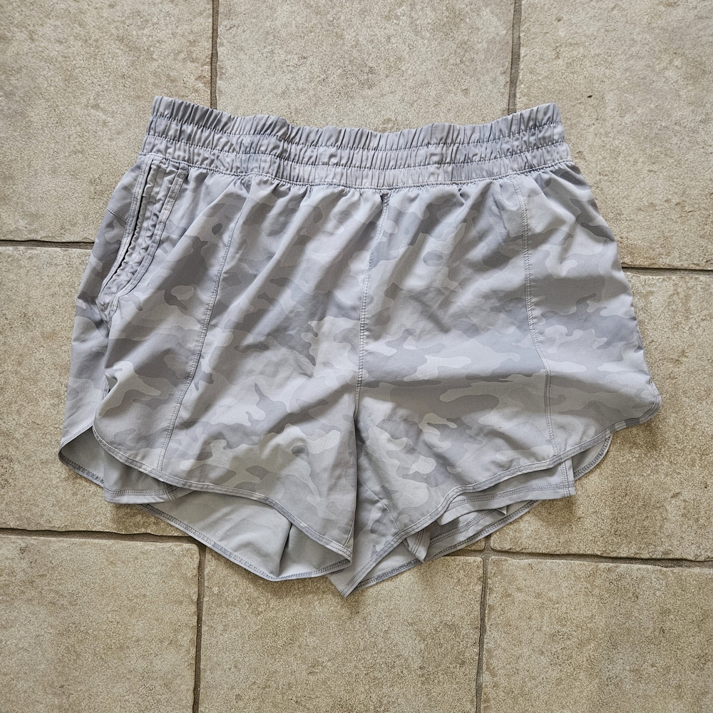 Gray Camouflage Women Shorts